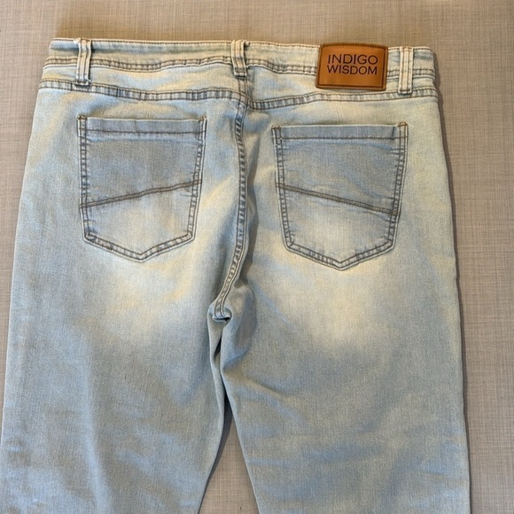 38x30 indigo wisdom straight leg jeans - Picture 5 of 8